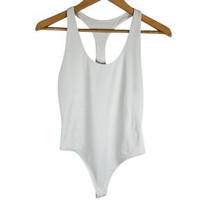 Babaton contour racer‎ tank bodysuit, bright white, size M